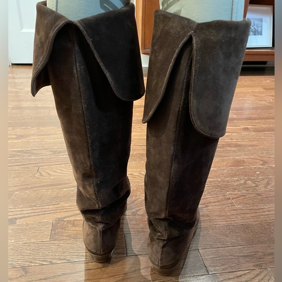 Brown Suede Joan and David Couture Boots - Picture 5 of 13